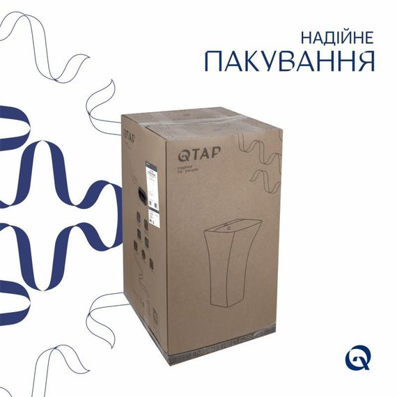 Раковина для підлоги моноблок Qtap Crow 445x420x840 White QT0511G315WN | Зображення 6