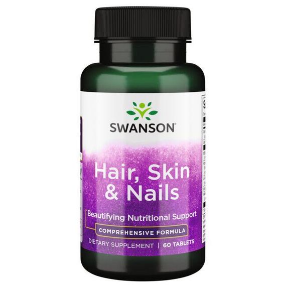 Комплекс для шкіри, волосся, нігтів Swanson Hair, Skin & Nails 60 Tabs