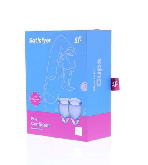 Набір багаторазових менструальних чаш Satisfyer Feel Confident, медичний силікон, 15 мл та 20 мл sexstyle | Зображення 1