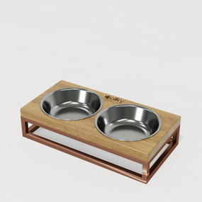 Миски на підставці для маленьких собак та котів Hollky Base XS (2 × 0,25 л) BXS-28145-GLNT