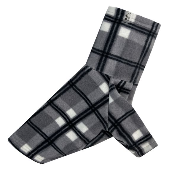 Светр флiс картатий сірий Y-361