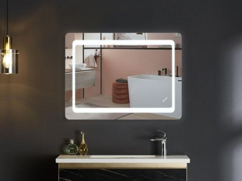 Дзеркало Mixxus TWEE MR09-80x60-REVERSE з LED Touch, Anti-fog, димером, регулюванням яскравості (MI6660) | Зображення 3