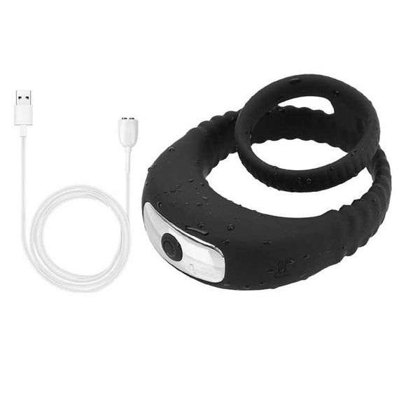 Потрійне ерекційне віброкольцо на пенис і мошонку USB | Зображення 4