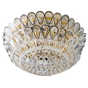 Люстра торт потолочная с подсветкой LED E14 40W Glass (BCL-607C/9)