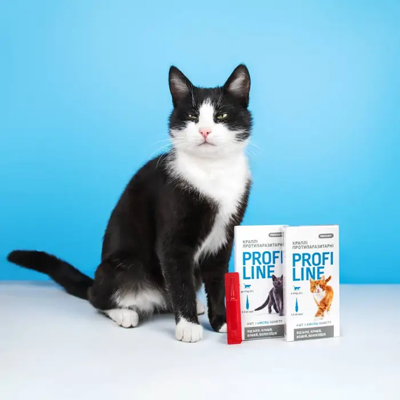 Капли на холку Provet Profiline для котов от 4кг до 8кг, 4мл | Зображення 3