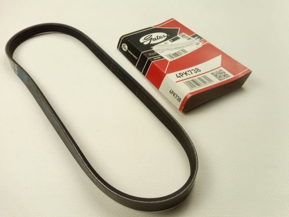 Ремінь кондиціонера Matiz 0.8 без ГУР, GATES (4PK738) (96569402) | Зображення 1