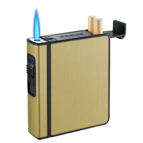 Зажигалка Портсигар  С Выбросом На 20 Сигарет "Cigarette Case Focus Gold"