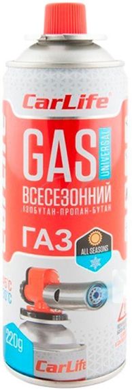 Газовый баллон CarLife Gas всесезонный 220g.
