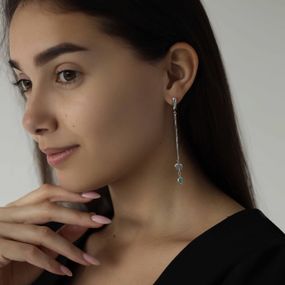 Срібні сережки Сердечка