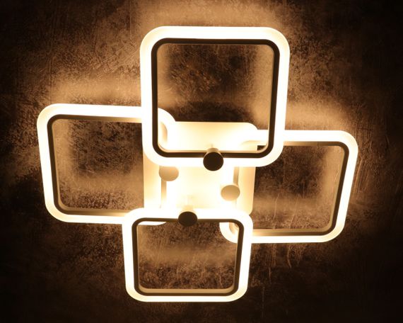 Люстра світлодіодна стельова LED світильник для квартири на стелю лед з пультом 25625 Білий 11х62х63 см.