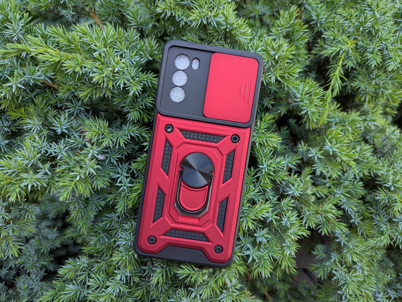 Чохол Motorola G62 Camera Slide Ring червоний