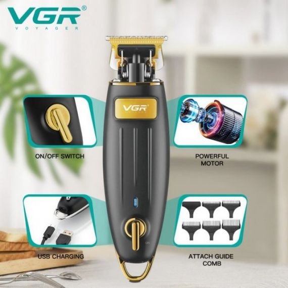 Комплект VGR 2 в 1 V-197 - Професійна акумуляторна машинка для стрижки волосся та тример (46250-V-197&995_839) | Зображення 7