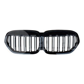 Решетка радиатора BMW X1 F48 LCI  20- (глянц. чёрн. двойная), AutoTechteile, 708 5162, 708 5161