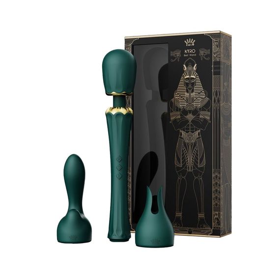 Вібромасажер з насадками Zalo — Kyro Wand Turquoise Green | Зображення 8
