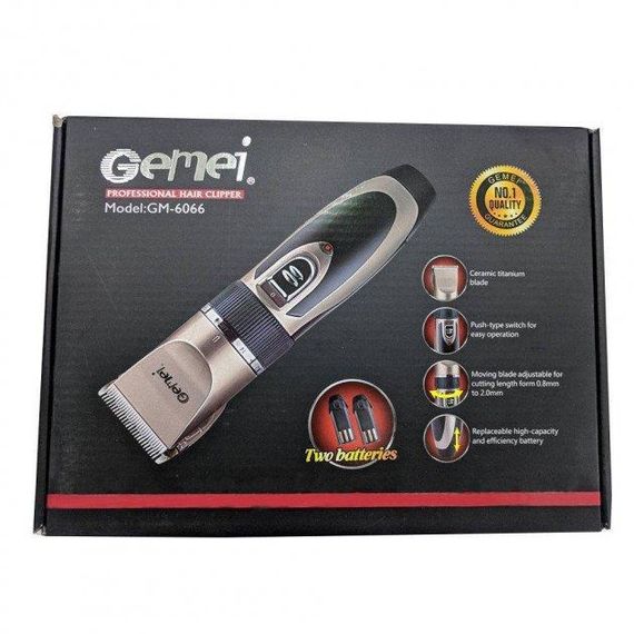 Профессиональная аккумуляторная машинка для стрижки GEMEI GM-6066 | Зображення 1