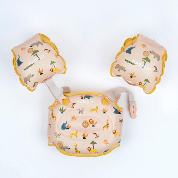 Пояс з нарукавниками Tiswim адаптивний бежевий з принтом - ОДИН