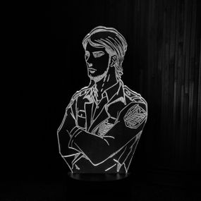 Акриловый светильник-ночник Жан Кирштайн 2 белый tty-n001525