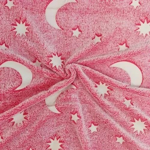 М'яка ковдра-плед зоряне небо 100х150 см Світиться в темряві Magic Blanket Рожеве | Зображення 3