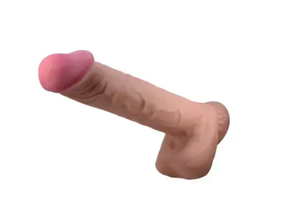 Фалоїмітатор на присоску, з хребтом і ефектом ковзної шкіри LyBaile — Sliding Skin 10,2”, BW-008103NRG-1 sexstyle | Зображення 11