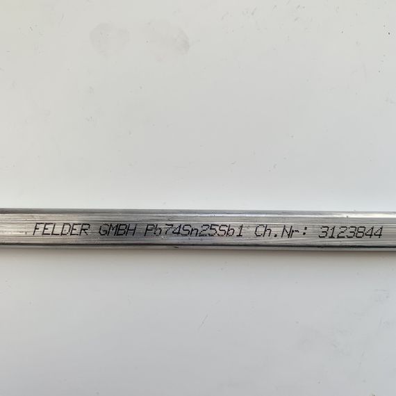 Пруток для пайки кузова автомобіля Felder (Pb74Sn25Sb1) 0,25 кг | Зображення 1