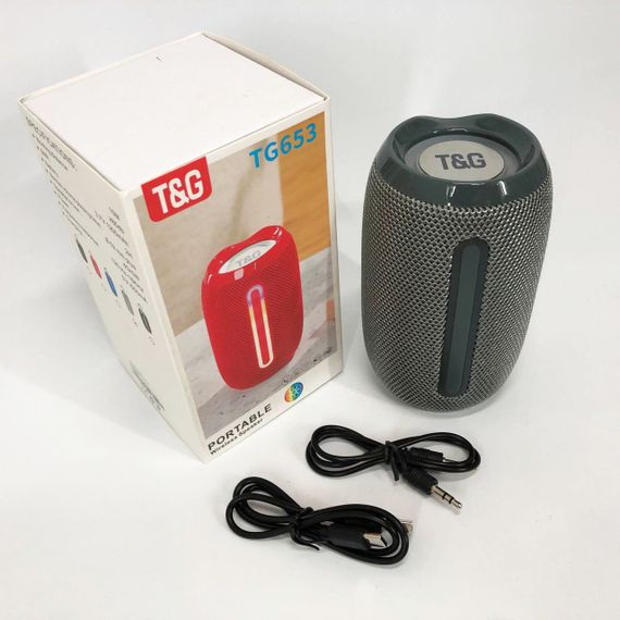 Блютуз акустика з радіо TG653, Портативна бездротова колонка з хорошим звуком, Гучна блютуз колонка JS-67 | Зображення 5