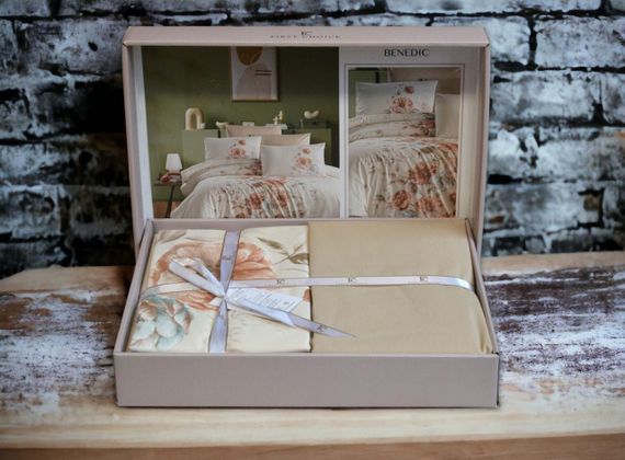 Постельное белье First Choice Ranforce 200 х 220 см Benedic Cappuccino | Зображення 1