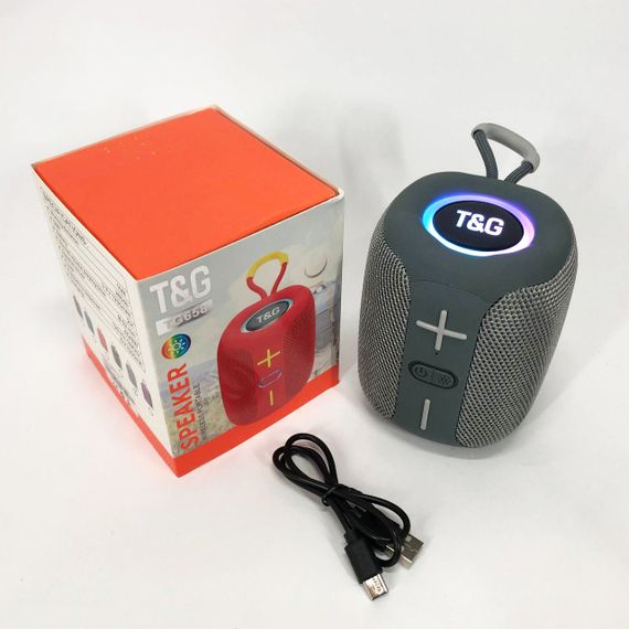 Bluetooth колонка с USB и AUX входом TG658, Колонка с подсветкой и светомузыкой, Блютуз аудио приемник NR-24 | Зображення 8