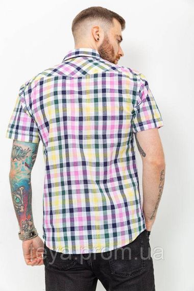 Якісна чоловіча сорочка у клітину сезон весна-літо колір різноколір FG_00495 | Зображення 3