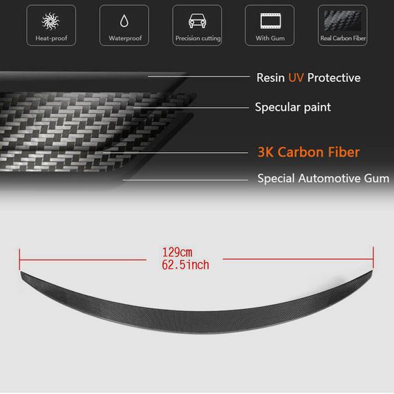 Спойлер V4 (Карбон) для Maserati Quattroporte 2013-2023 гг | Зображення 5