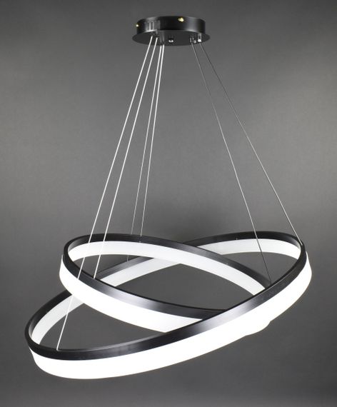 Люстра світлодіодна підвісна LED світильник для квартири на стелю лед 27852 Чорний 35-150х80х80 см.