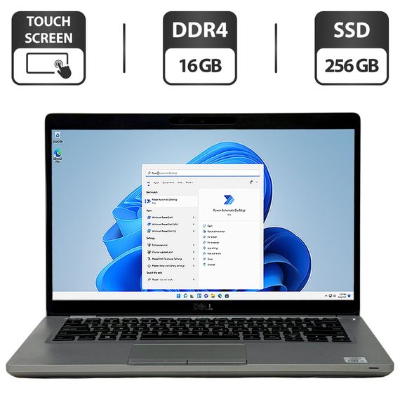 Ультрабук Dell Latitude 5411 / 14" (1920x1080) IPS Touch / Intel Core i5-10400H (4 (8) ядра по 2.6 - 4.6 GHz) / 16 GB DDR4 / 256 GB SSD / Intel UHD Graphics / WebCam / LTE / Windows 11 Pro б/в