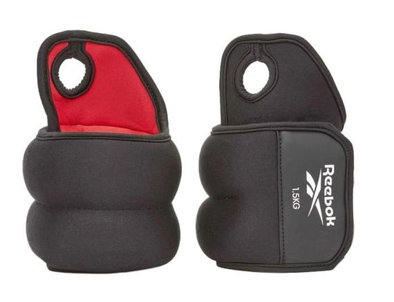 Обважнювачі зап'ястя Reebok Wrist Weights чорний, червоний Уні 1.0 кг RAWT-11211