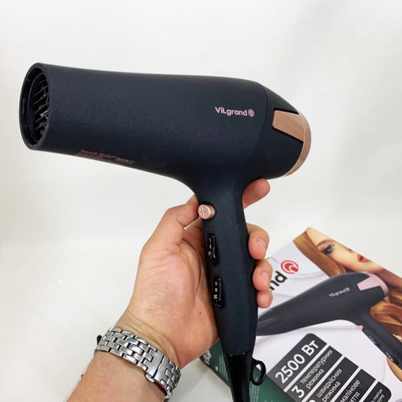 Фен для ефективного укладання волосся Vilgrand VHD 2610TI 2500 Вт, Фен для красивої укладки волосся GQ-67 | Зображення 5