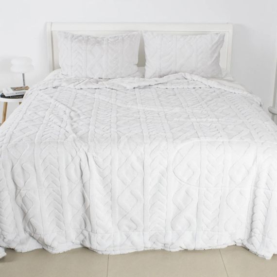 Покрывало евро ТЕП SOFT ANGORA 4-04886_34647 240х260 см светло-серый | Зображення 1