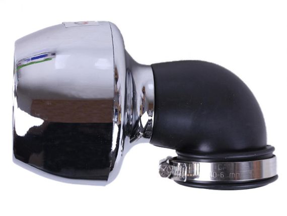 Фільтр повітряний (нульовик) Ø42 mm, 90*, турбіна (хром) AMG-2