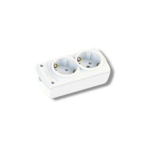 Колодка електрична для подовжувача Olimpia Mutlusan, 2 гнізда, 16 А, із заземленням (арт. 49-11-11)