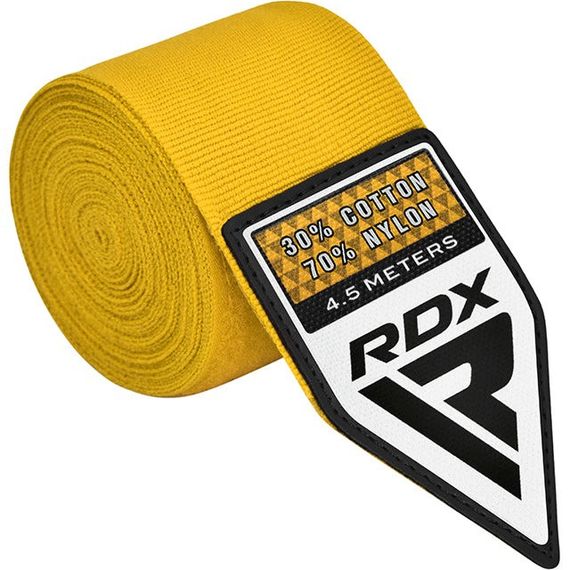 Бинти для боксу RDX WX Professional Boxing Hand Wraps Yellow (4.5м.) | Зображення 1