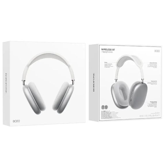 Накладні бездротові навушники Borofone BO22 Elegant Silver | Зображення 2