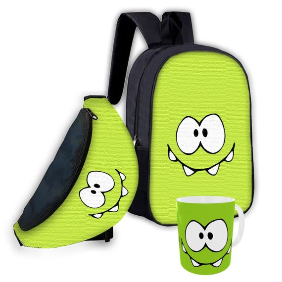 Набір дитячий Ам Ням рюкзак 36х27см сумка-бананка, кружка з принтом для хлопчика (01639)