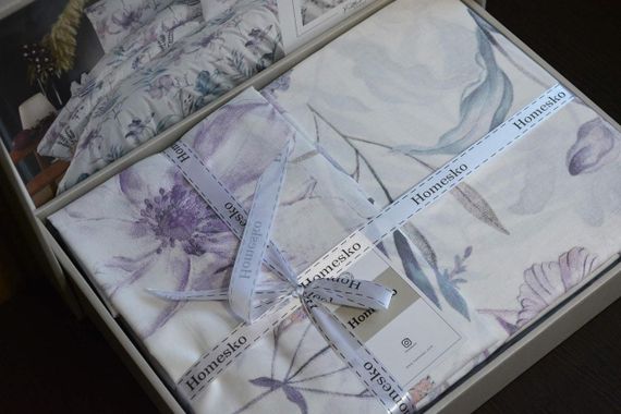 Постільна білизна First Choice Homesko Ranforce 200 х 220 см Amaris Lilac | Зображення 1