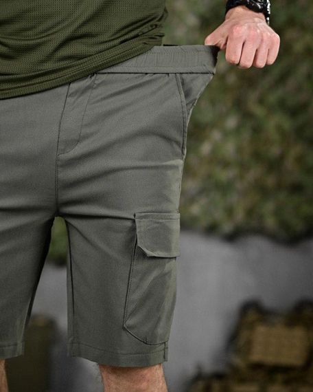 Міські стретч-шорти AHILES олива ДЛ6357 | Зображення 4