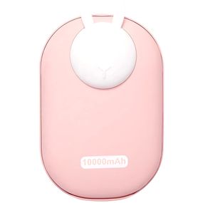 Портативний ЗП Power Bank GXZ-N705 2in1 з обігрівачем для рук 10000 mAh Pink / Rabbit