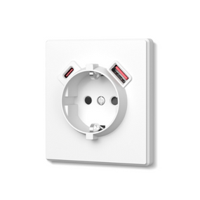 NOTA білий мат Розетка внутрішня 1-а USB+Type-C із заземленням Videx
