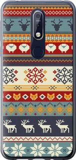 Чохол на Nokia 7.1 Різдвяний орнамент із силікону FCh_016204