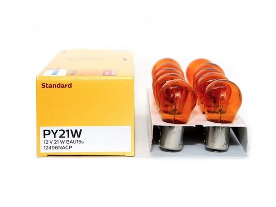 Указательная лампа накаливания PHILIPS 12496NACP PY21W 12V 21W BAU15s Amber | Зображення 1