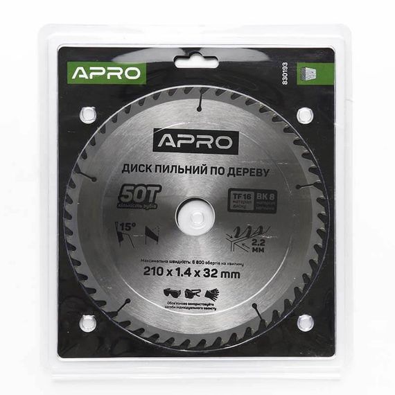 Диск пильный по дереву 210х32х50T APRO | Зображення 4