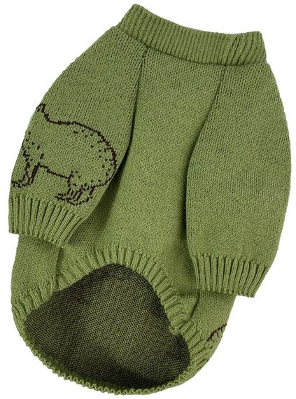 Светр в'язаний Капібари оливка  Y-333 | Зображення 2