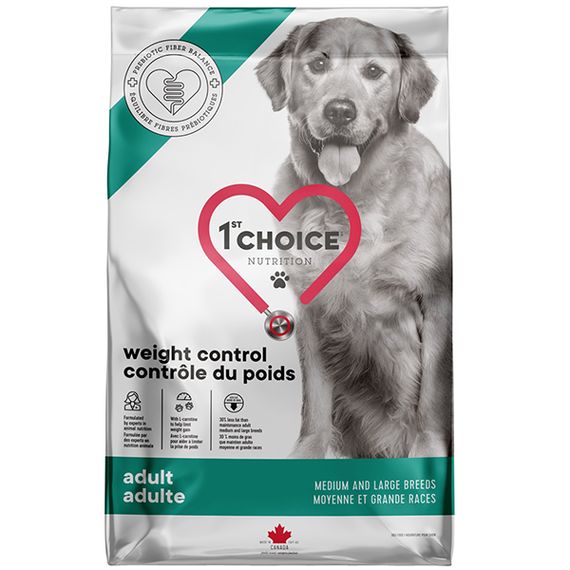 Корм 1st Choice Adult Medium and Large Breeds Weight Control сухий з куркою для собак середніх та великих порід із зайвою вагою 10 кг