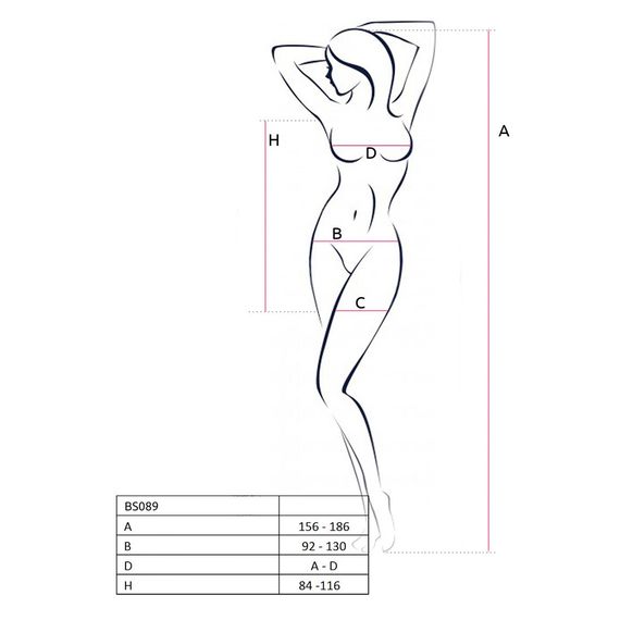 Бодістокінг-сукня Passion BS089 black, міні, плетіння у вигляді павутини, One size | Зображення 6