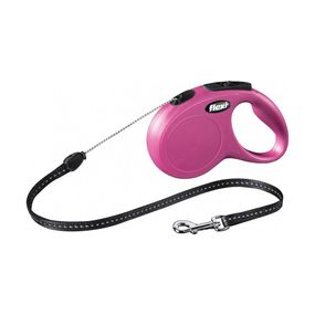 Рулетка Flexi New Classic S, трос 5 м, розовый